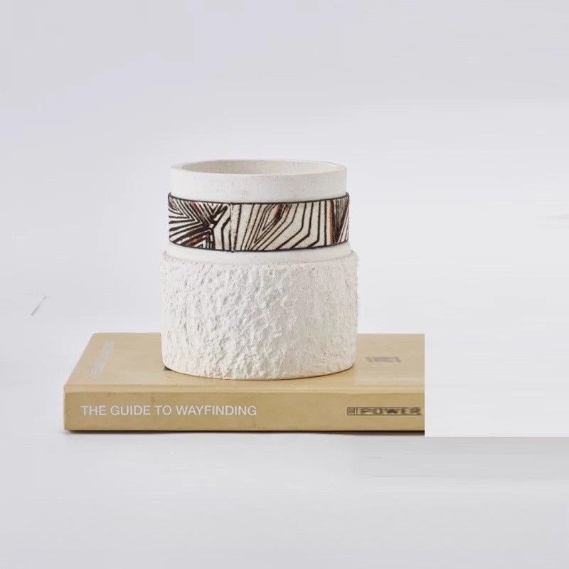 Nordic Stone Candle Holder – Wabi Sabi Travertine Home Decor Ornament  Decorla