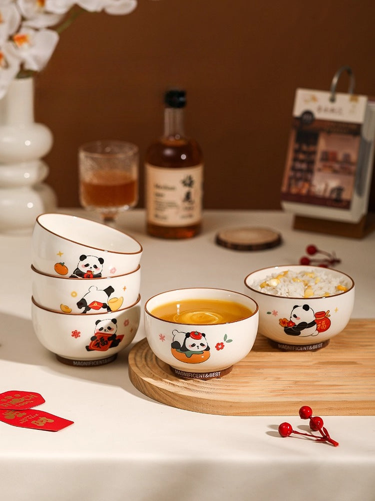 Panda Ceramic Bowl – Cute Japanese-Style Rice and Soup Bowl for Kids & Family  Decorla