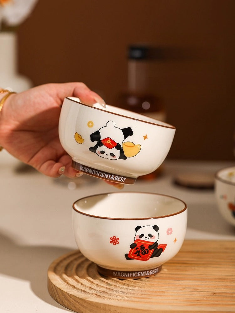 Panda Ceramic Bowl – Cute Japanese-Style Rice and Soup Bowl for Kids & Family  Decorla