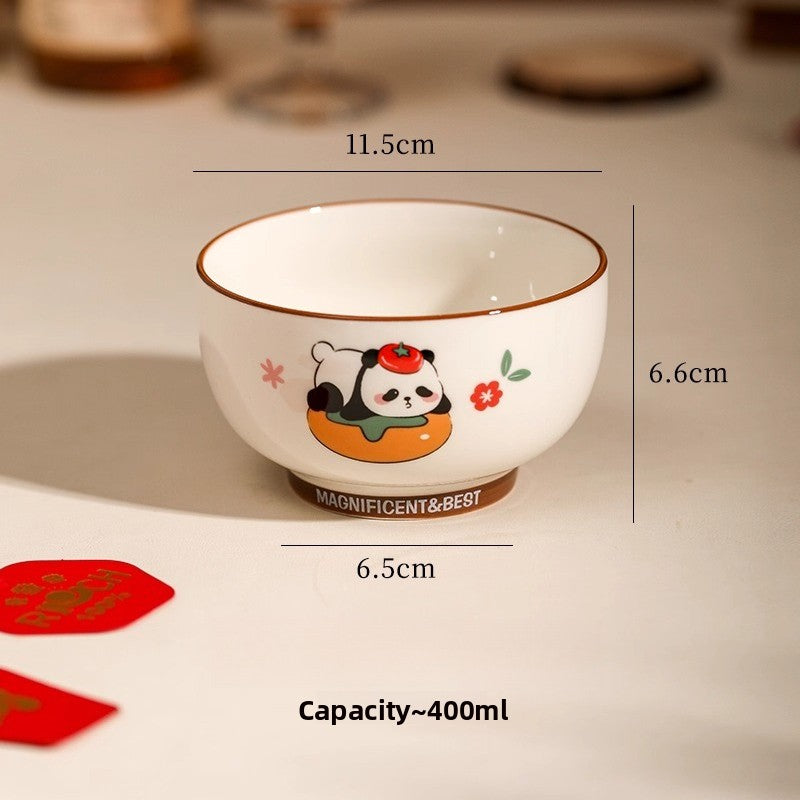 Panda Ceramic Bowl – Cute Japanese-Style Rice and Soup Bowl for Kids & Family  Decorla
