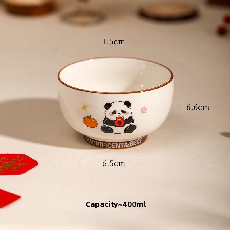 Panda Ceramic Bowl – Cute Japanese-Style Rice and Soup Bowl for Kids & Family  Decorla