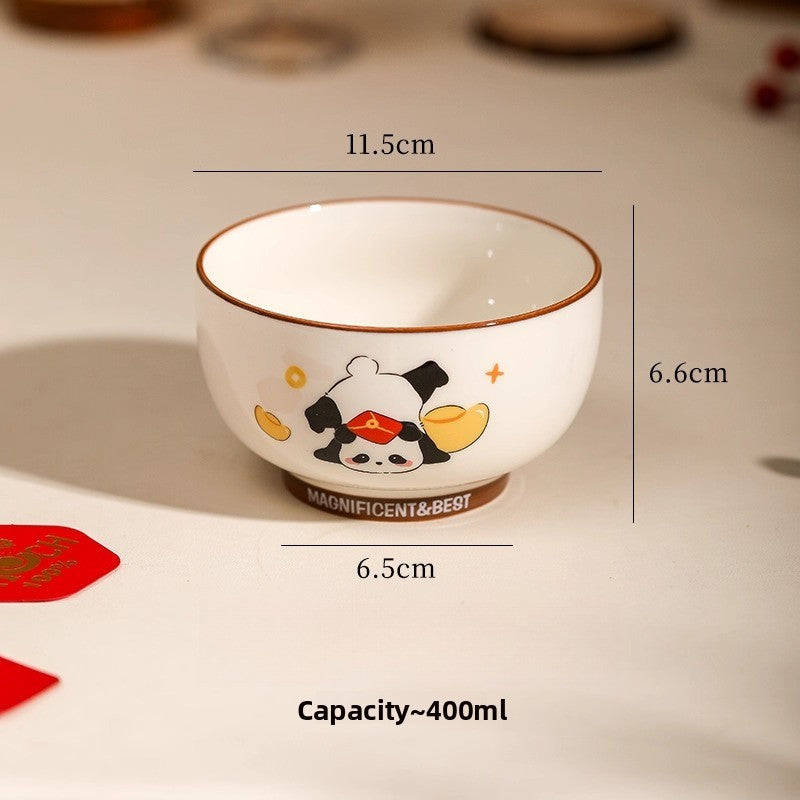 Panda Ceramic Bowl – Cute Japanese-Style Rice and Soup Bowl for Kids & Family  Decorla