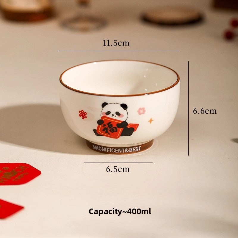 Panda Ceramic Bowl – Cute Japanese-Style Rice and Soup Bowl for Kids & Family  Decorla