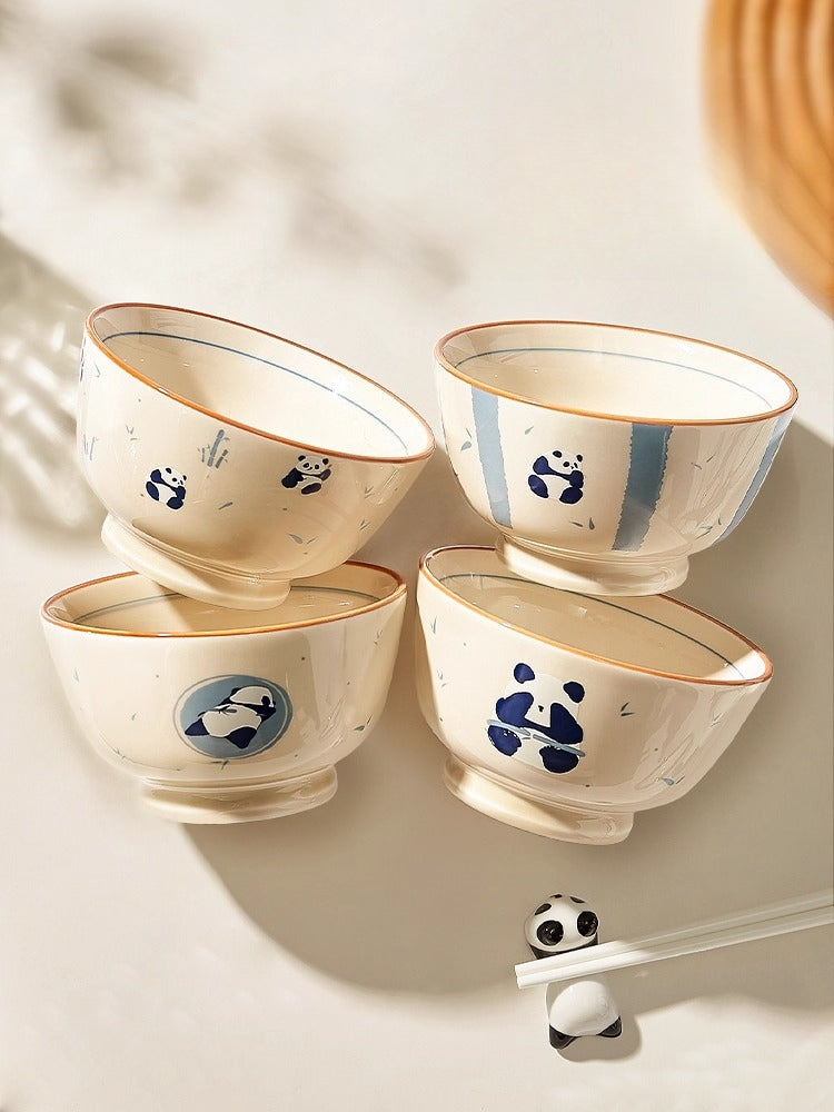 Panda Ceramic Rice Bowl – Cute Japanese-Style Porcelain Gift  Decorla