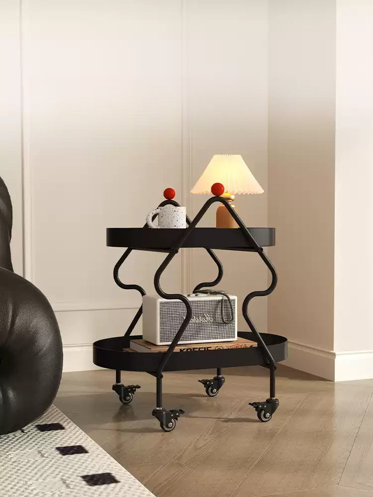 Rolling Metal Nightstand – Small Bedside Cabinets Cart  Decorla