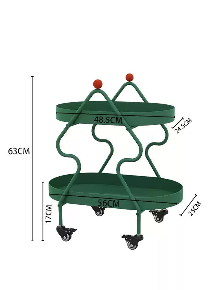 Rolling Metal Nightstand – Small Bedside Cabinets Cart  Decorla