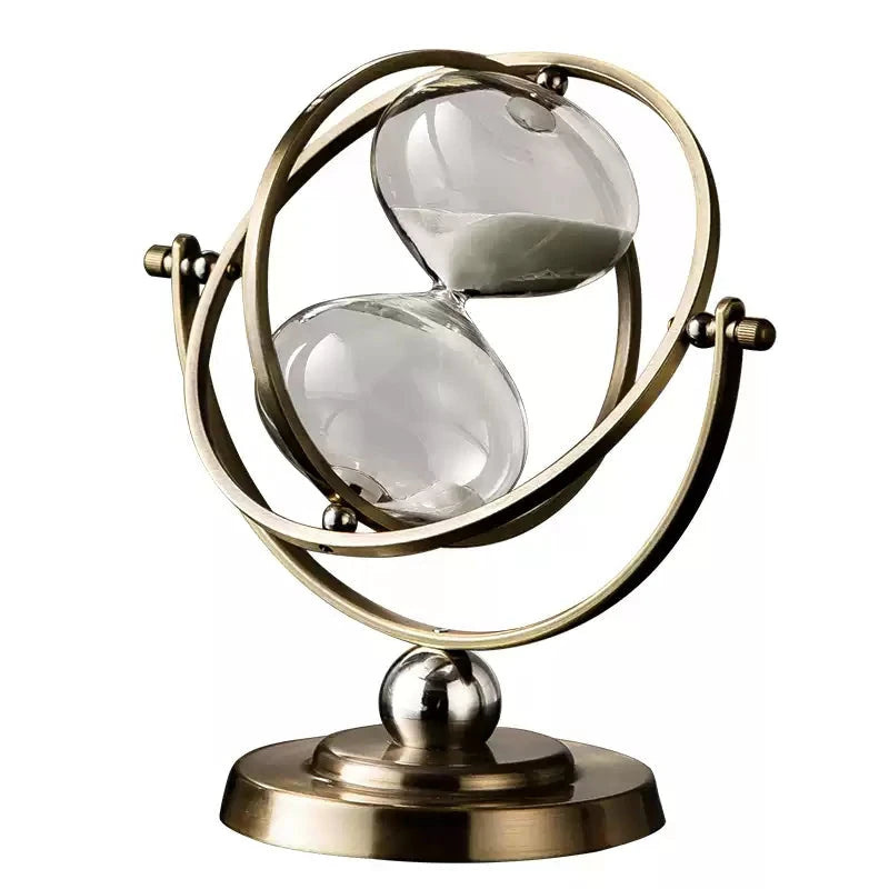 Desktop hourglass decor used as simple time management tools for work or study