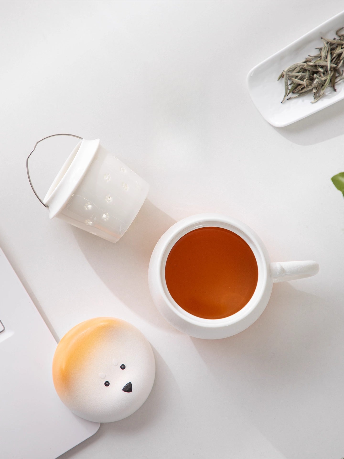 Shiba Inu Ceramic Mug with Lid – Cute Dog Tea Infuser Mug Gift  Decorla