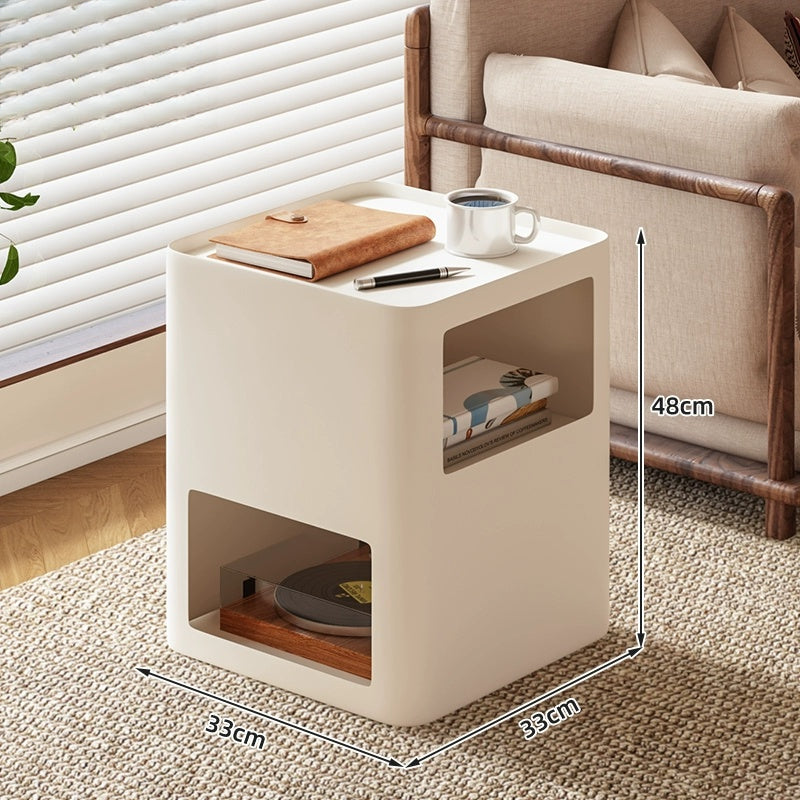 Small Bedside Cabinets – Metal Nightstand on Wheels  Decorla