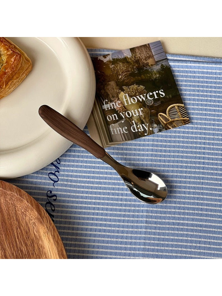 Stainless Steel Cutlery Set – Wooden Handle Fork and Spoon  Decorla