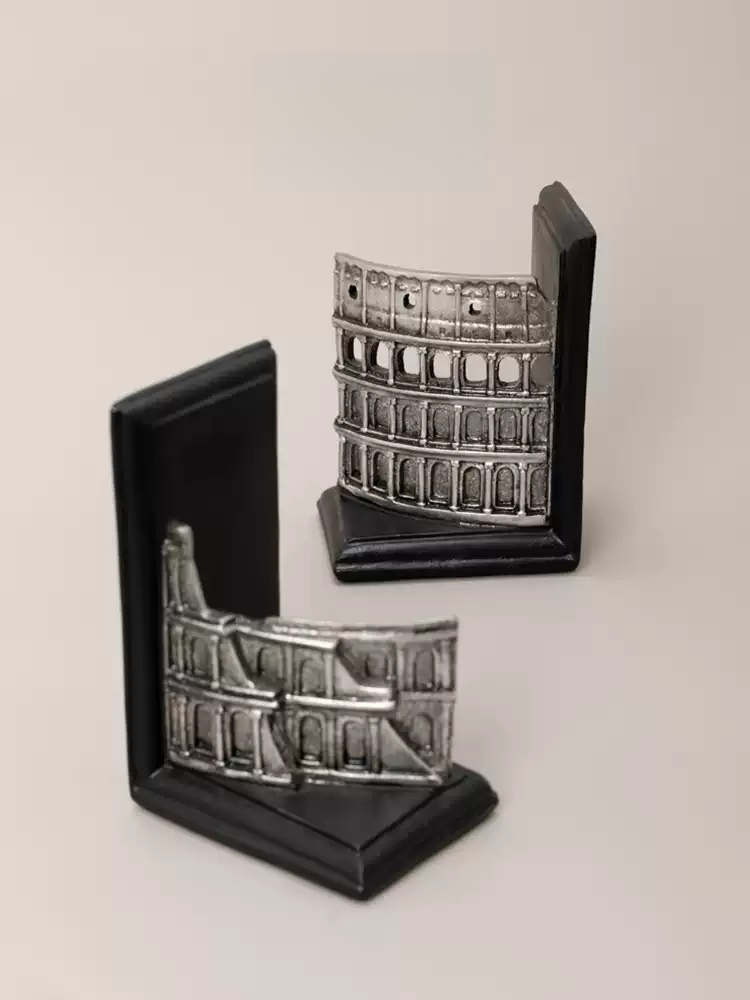Pair of vintage bookends, Roman style, for room decoration and living room decor, birthday gift