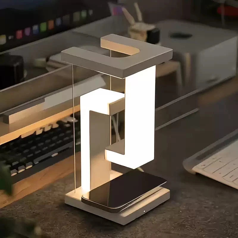 Modern bedside lamp with wireless charger for room decoration and birthday gift