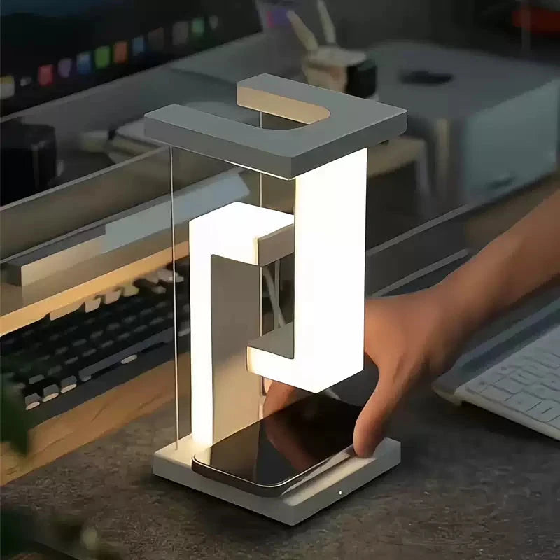 Desk mood lighting lamp with wireless charger, bedside lamp for room decoration