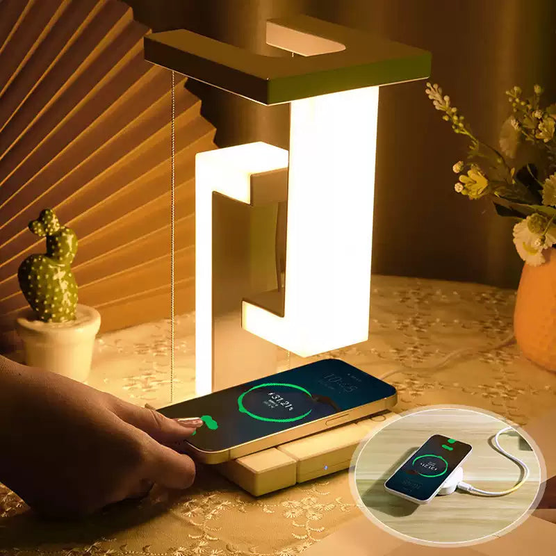 Wireless charger mood lighting lamp for room decoration, modern bedside lamp and birthday gift