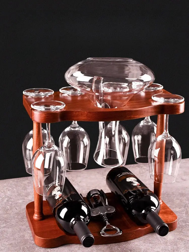 Wooden Wine Glass Rack – Solid Wood Wine Holder & Red Wine Bottle Stand  Decorla
