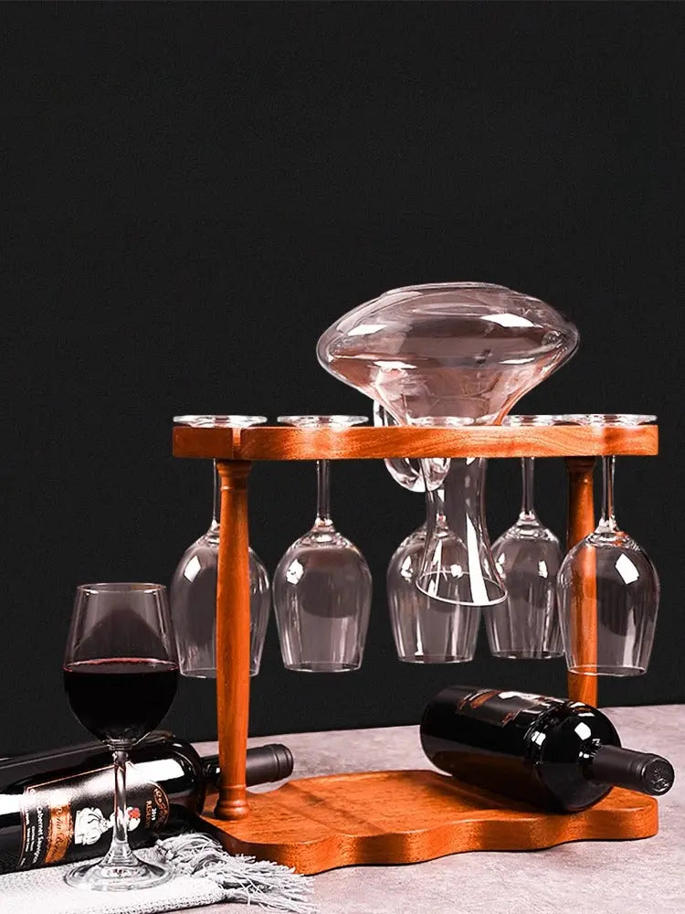 Wooden Wine Glass Rack – Solid Wood Wine Holder & Red Wine Bottle Stand  Decorla