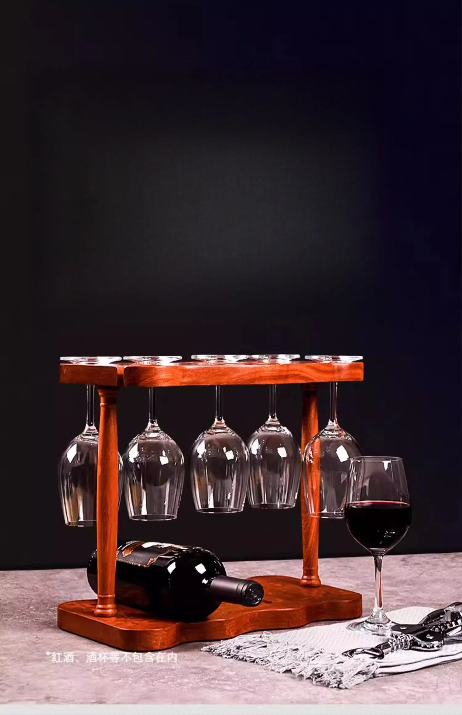 Wooden Wine Glass Rack – Solid Wood Wine Holder & Red Wine Bottle Stand  Decorla