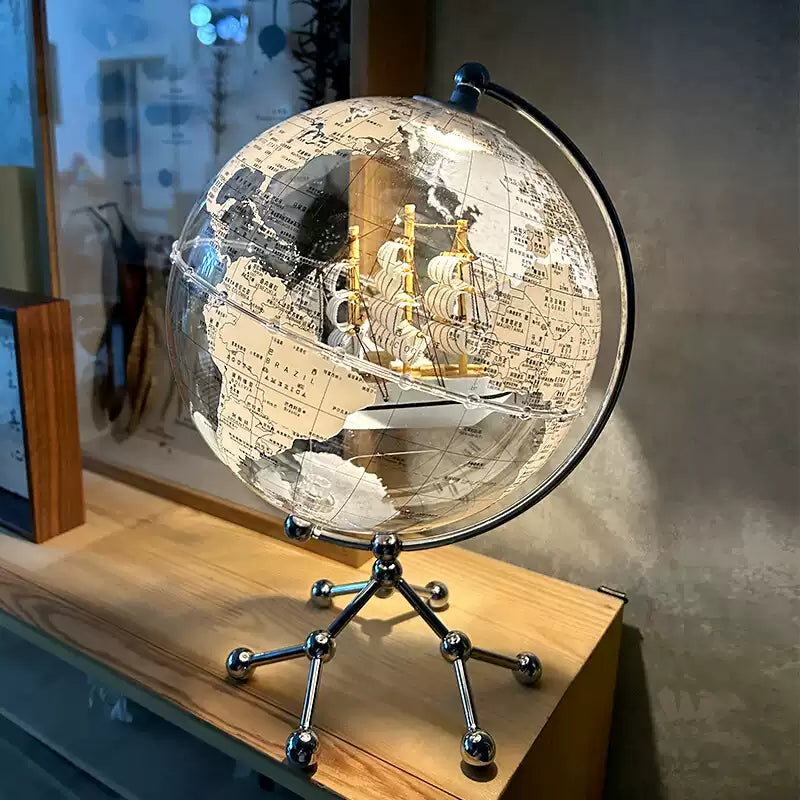 Fairy‑light view of globe decoration, sparkling room decoration and thoughtful birthday gift